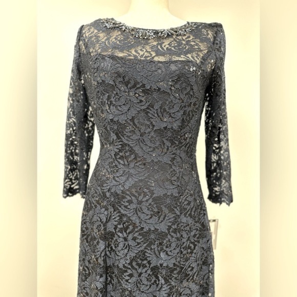 Tahari ASL navy evening gown NWT size 8 - Picture 10 of 15